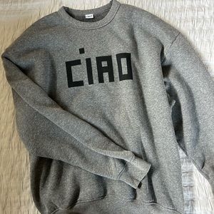 Clare V. Oversized Ciao Sweatshirt, M